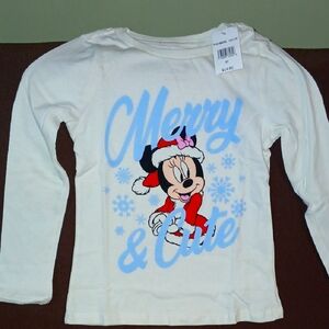 NWT Minnie Christmas shirt. Sz 5T